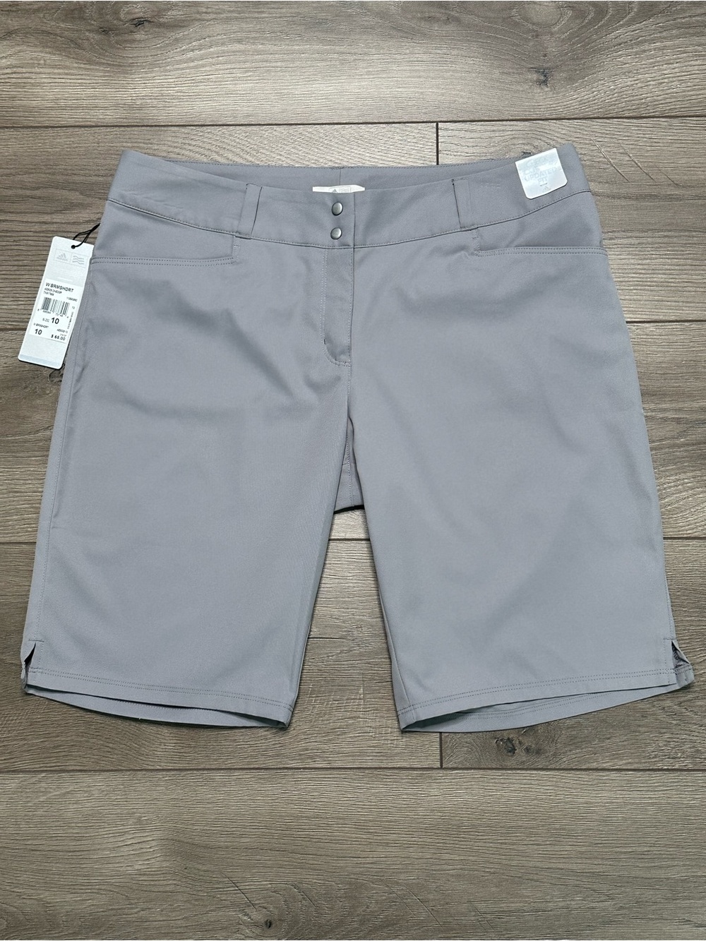 Adidas Mid Rise Bermuda Stretch Golf Shorts Gray Size 10